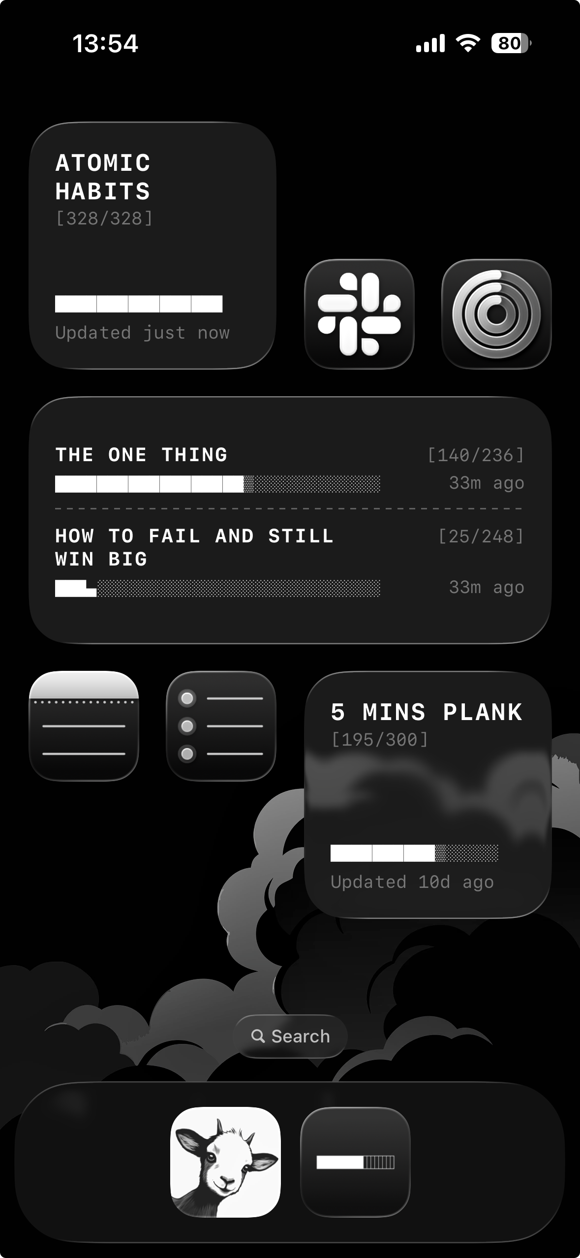 Mini Progress widgets in multiple sizes - Small, Medium, and Large